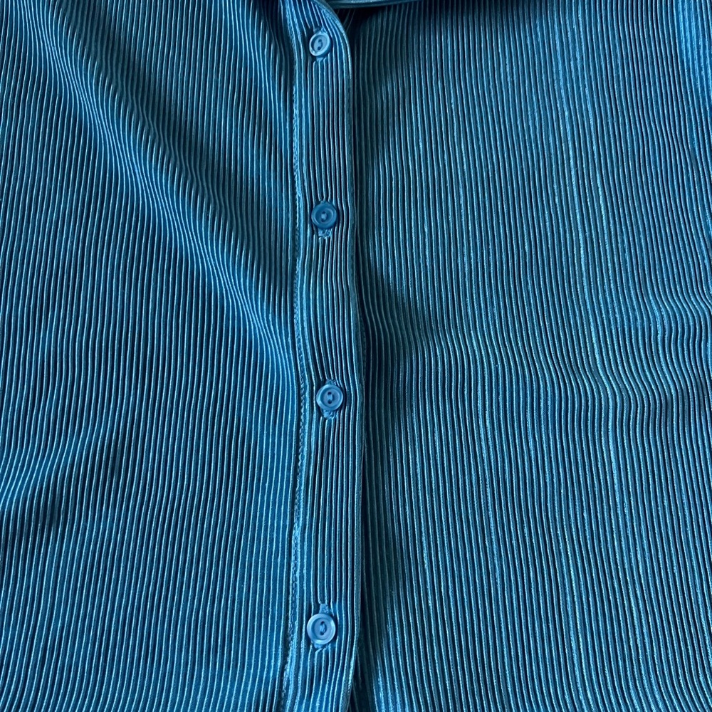 Colsie Blue Ribbed Pajama Set - Picture 5 of 6